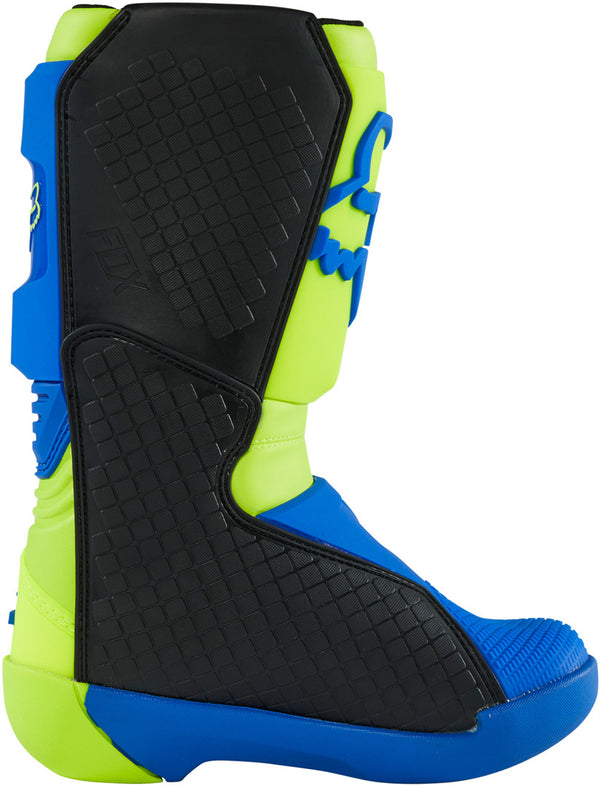 Fox 青少年款 骑行靴 Comp Youth Motocross Boots Yellow/Blue
