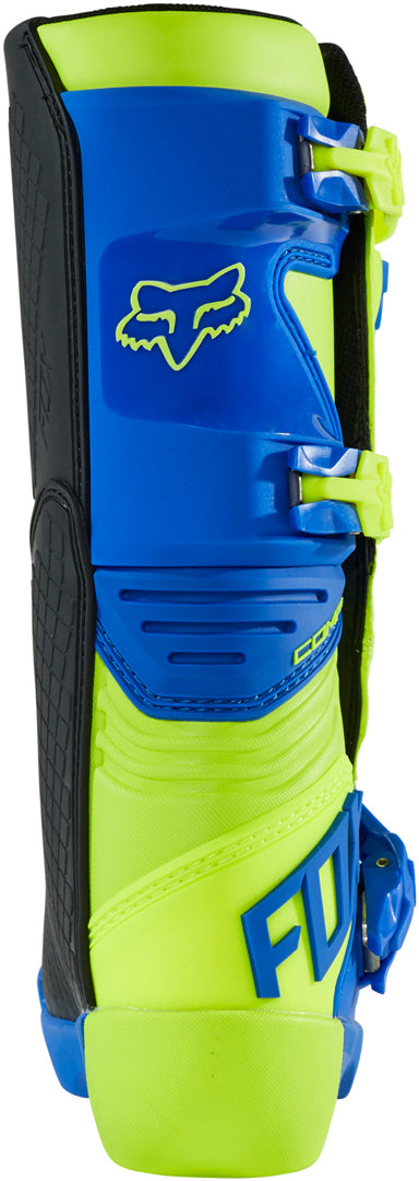 Fox 青少年款 骑行靴 Comp Youth Motocross Boots Yellow/Blue