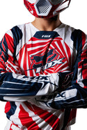 Fox 骑行衣 180 Goat Motocross Jersey Dark Blue/Red