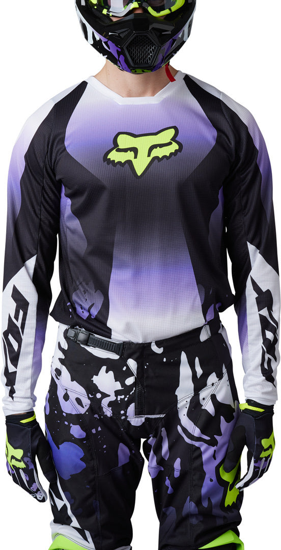 Fox 骑行衣 180 Morphic Motocross Jersey Black/White