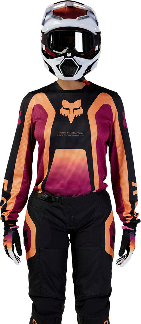 Fox 骑行衣 180 Ballast Ladies Motocross Jersey Black/Orange/Red
