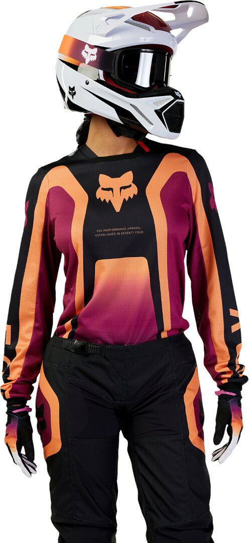 Fox 骑行衣 180 Ballast Ladies Motocross Jersey Black/Orange/Red