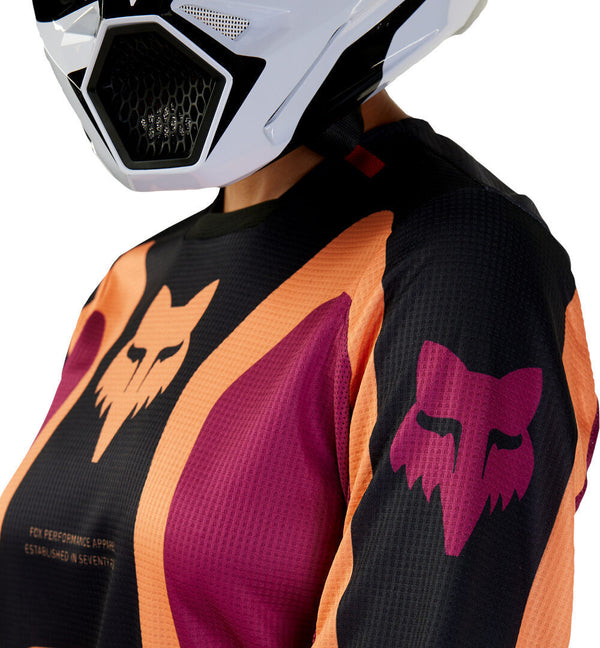 Fox 骑行衣 180 Ballast Ladies Motocross Jersey Black/Orange/Red