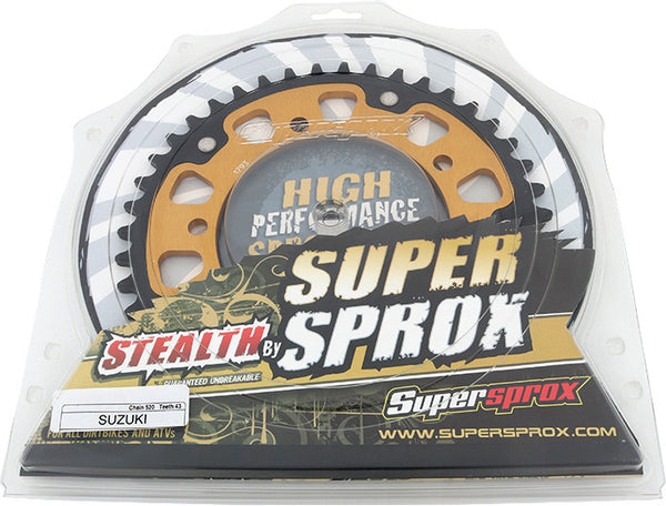 SUPERSPROX 链轮 REAR STEALTH SPROCKET ALU/STL 43T-520 GLD HAY/SUZ/TRI