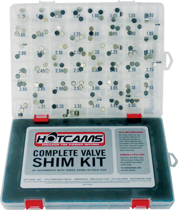 HOT CAMS 发动机 VALVE SHIM KIT 141pc HON/KAW/SUZ/YAM