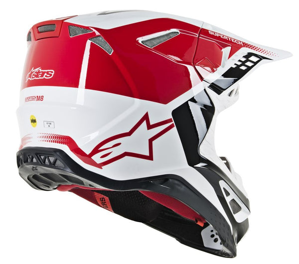 ALPINESTARS 头盔 Supertech M-8 Triple Helmet Red/White Gloss M-8