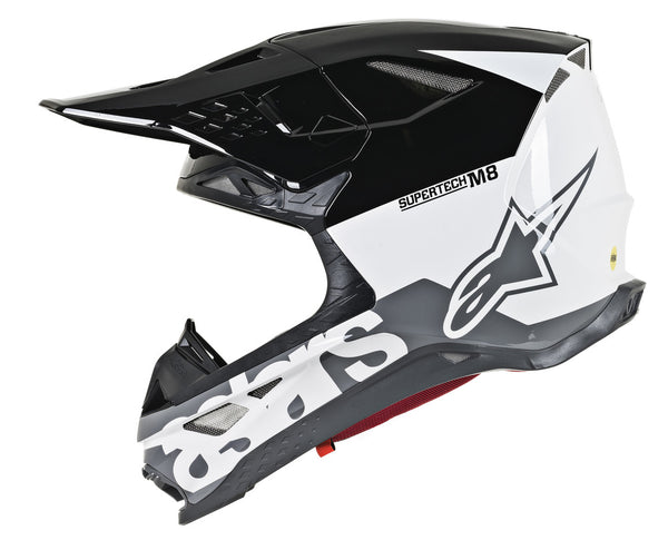 ALPINESTARS ALPINESTARS M8 头盔 Supertech M8 Radium Helmet White/Black/Grey Gloss M-8