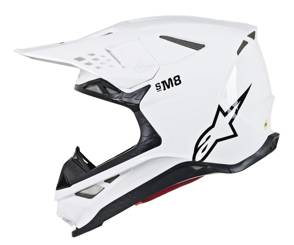 ALPINESTARS ALPINESTARS M8 头盔 Supertech M8 Solid Helmet White Gloss M-8