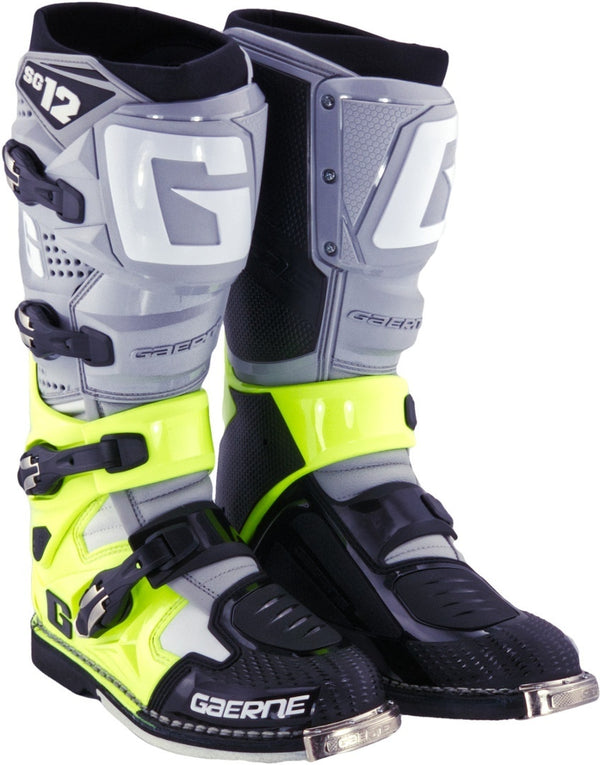 Gaerne 骑行靴 SG-12 Motocross Boots Grey/Black/Yellow