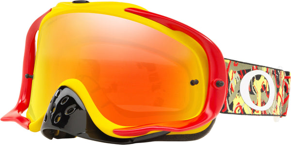 Oakley Crowbar Camo Vine Motocross Goggles Red/Yellow
