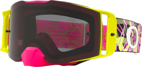 Oakley Front Line Camo Vine Motocross Goggles Pink/Yellow