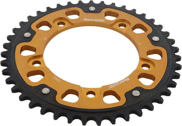 SUPERSPROX 链轮 REAR STEALTH SPROCKET ALU/STL 43T-525 GLD SUZ/TRI