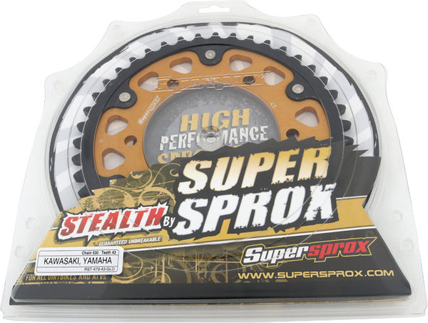 SUPERSPROX 链轮 REAR STEALTH SPROCKET ALU/STL 43T-530 GLD YAM