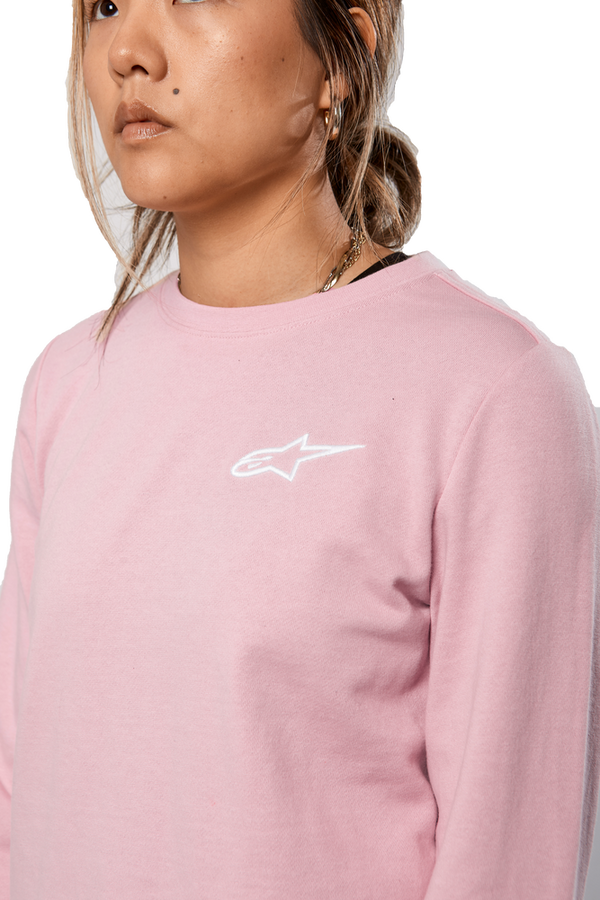 ALPINESTARS 骑行夹克 Women's Ageless Chest Crew Fleece Pink Women's