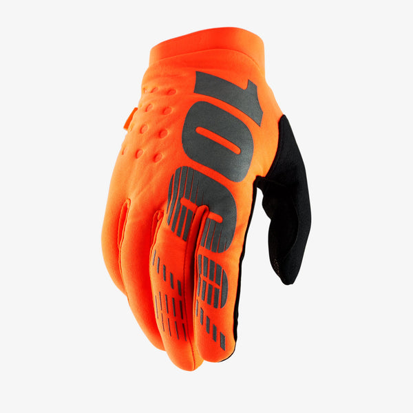100% BRISKER Glove - 荧光橙/黑