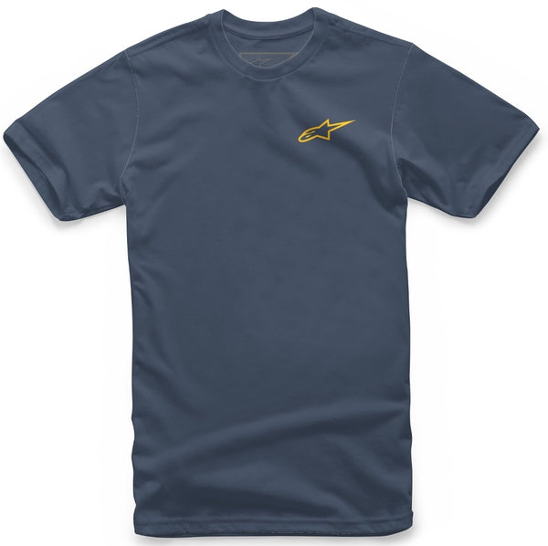 ALPINESTARS T恤 Neu Ageless Tee T-Shirt Dark Blue/Yellow