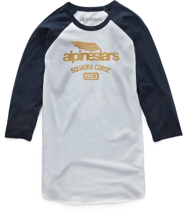 ALPINESTARS T恤 Winged Team Longsleeve White/Blue