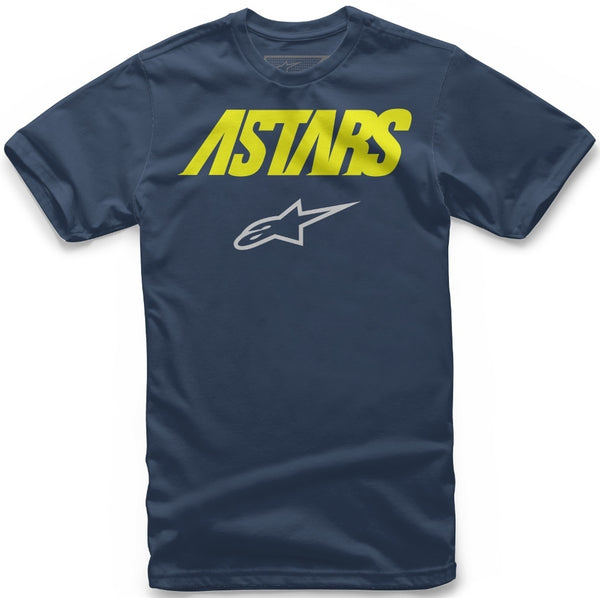 ALPINESTARS T恤 Angle Combo T-Shirt Blue/Fluo Yellow