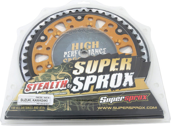 SUPERSPROX 链轮 REAR STEALTH SPROCKET ALU/STL 48T-520 GLD KAW/SUZ