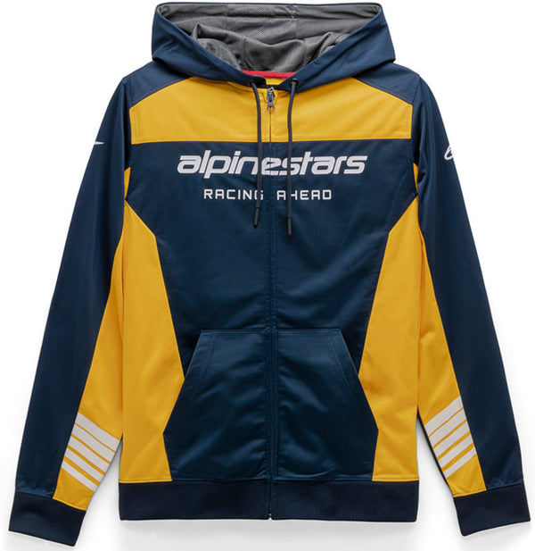 ALPINESTARS  Sessions II Fleece Zip Hoodie Dark Blue/Yellow