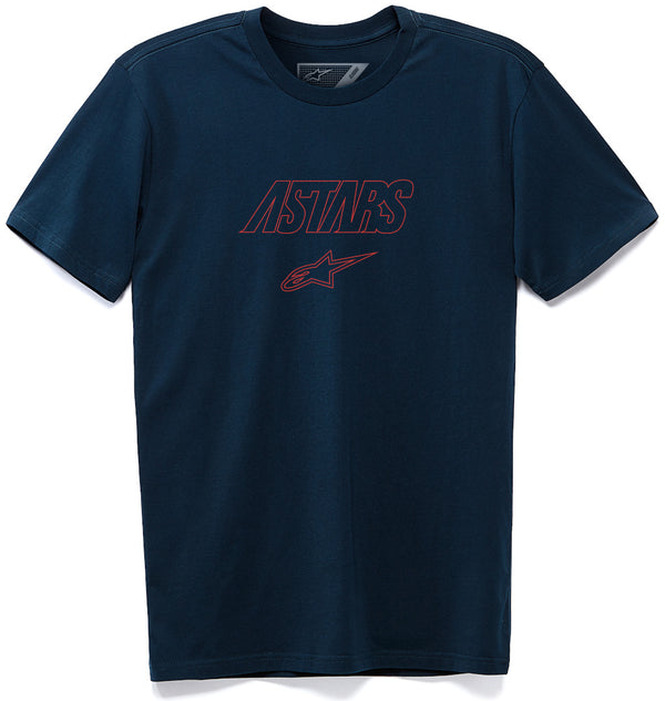 ALPINESTARS T恤 Fineline T-Shirt Dark Blue/Red