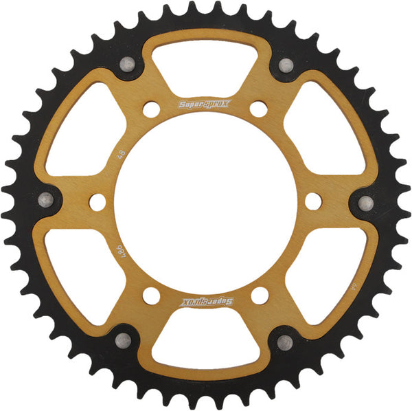 SUPERSPROX 链轮 REAR STEALTH SPROCKET ALU/STL 48T-520 GLD HON/KAW/YAM