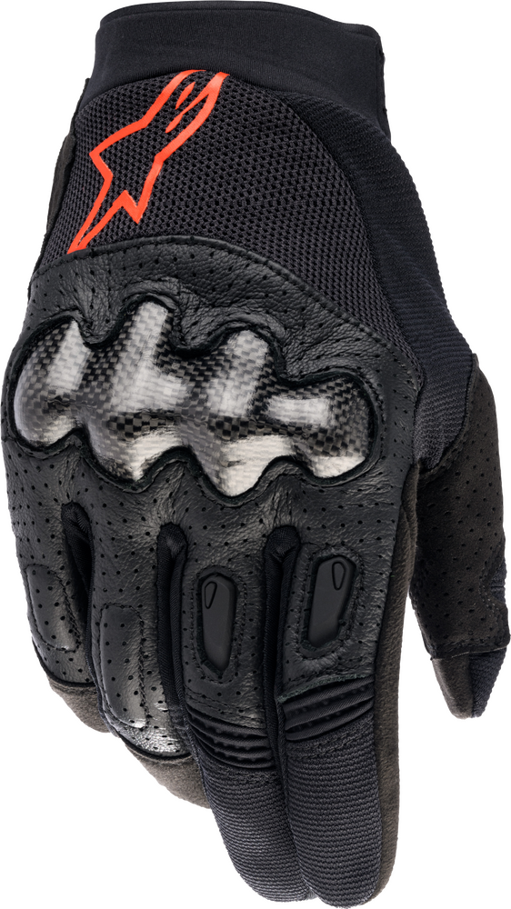 Alpinestars 手套 Megawatt Gloves Black/Fluorescent Red