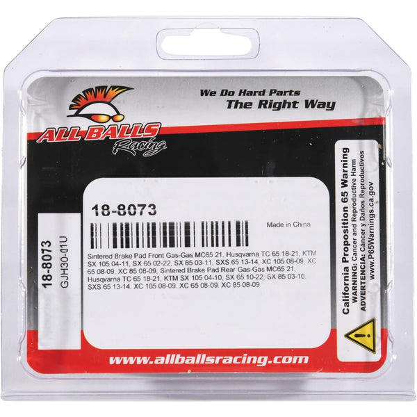 All Balls 刹车片 KTM/Husqvarna/Gas Gas Brake Pad Kit Sintered