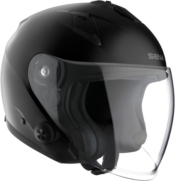 Sena Econo Bluetooth Jet Helmet, Open Face Black Matt