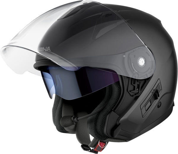 Sena Econo Bluetooth Jet Helmet, Open Face Black Matt