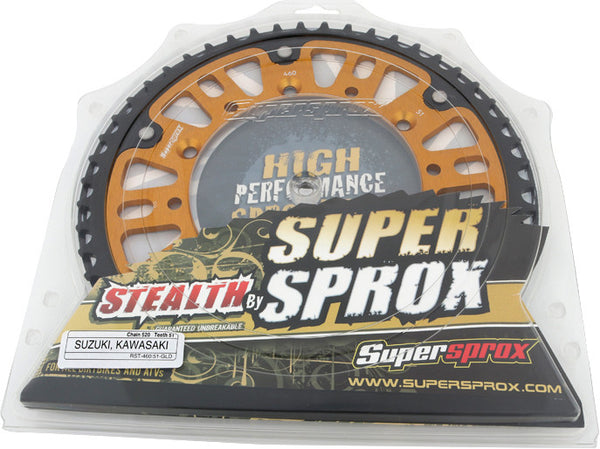 SUPERSPROX 链轮 REAR STEALTH SPROCKET ALU/STL 51T-520 GLD KAW