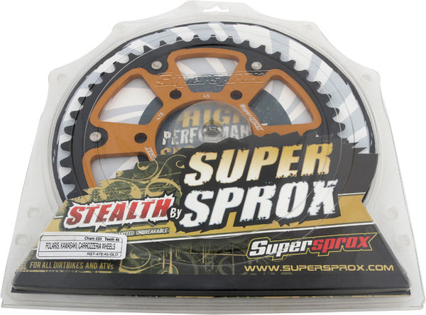 SUPERSPROX 链轮 REAR STEALTH SPROCKET ALU/STL 45T-520 GLD KAW