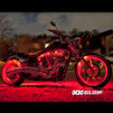 XK GLOW 照明 Multi-color Motorcycle LED Accent Light Kit w/Remote Key Fob