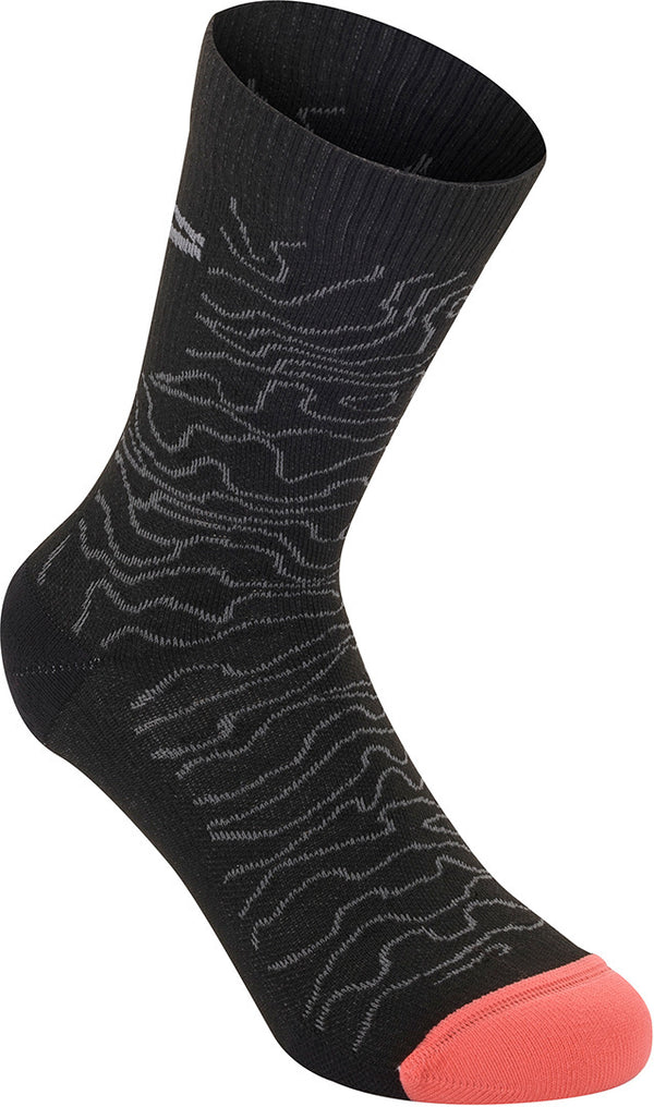 ALPINESTARS 骑行袜 Drop 15 Socks Black/Gray