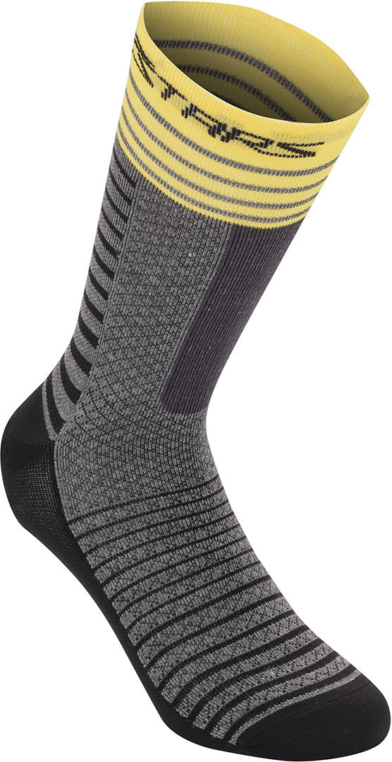 ALPINESTARS 骑行袜 Drop 19 Socks Black/Yellow