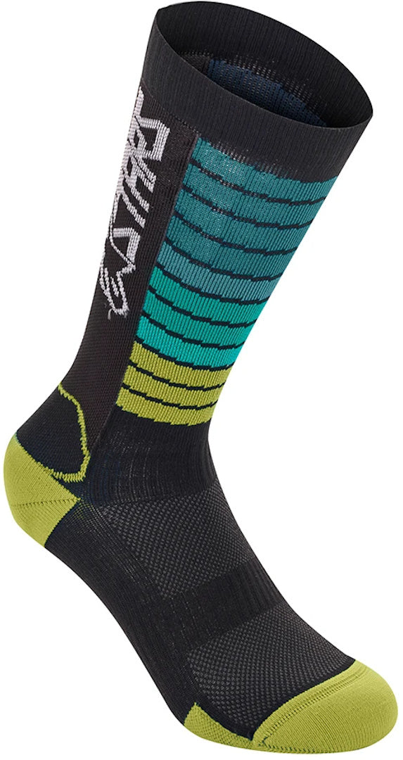 ALPINESTARS 骑行袜 Drop 22 Socks Black/Blue/Yellow