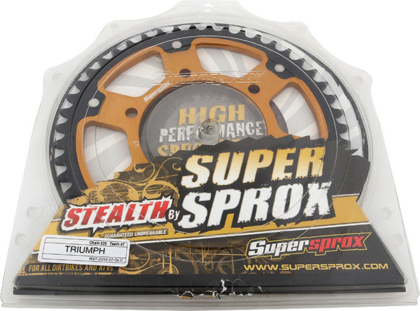 Supersprox 后链轮 Rear Stealth Sprocket ALU/STL 47T-525 GLD TRI