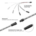 XK GLOW 照明 Single Color Motorcycle LED Accent Light Strip Kit