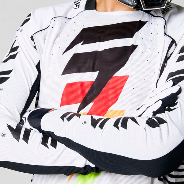 SHIFT 黑 LABEL TARGA JERSEY [白/黑]