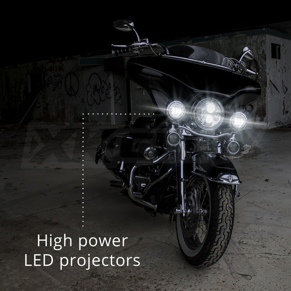 XK GLOW 照明 4.5" Driving Lights Amber Halo