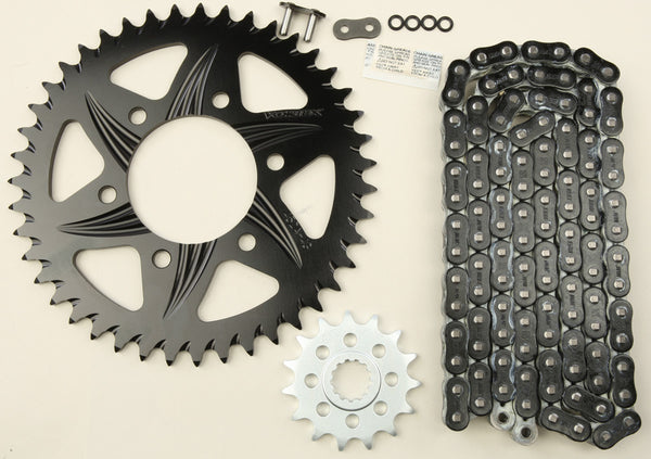 VORTEX 链轮/链条套件 STL/ALU 15/43T 黑 RX3 520-112L BLK