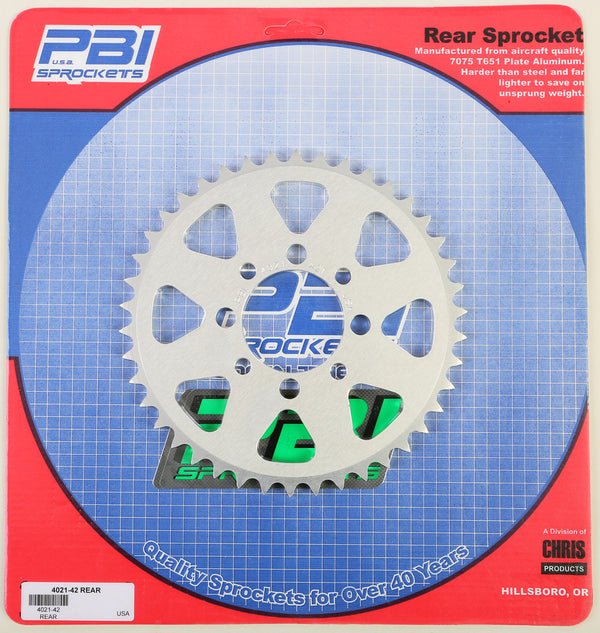 PBI 链轮 REAR SPROCKET ALUMINUM 42T-420 KAW/SUZ