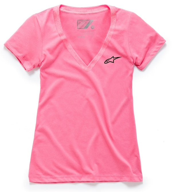 ALPINESTARS T恤 Ageless V-Neck Women T-Shirt Pink