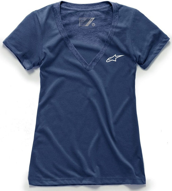 ALPINESTARS T恤 Ageless V-Neck Women T-Shirt Navy