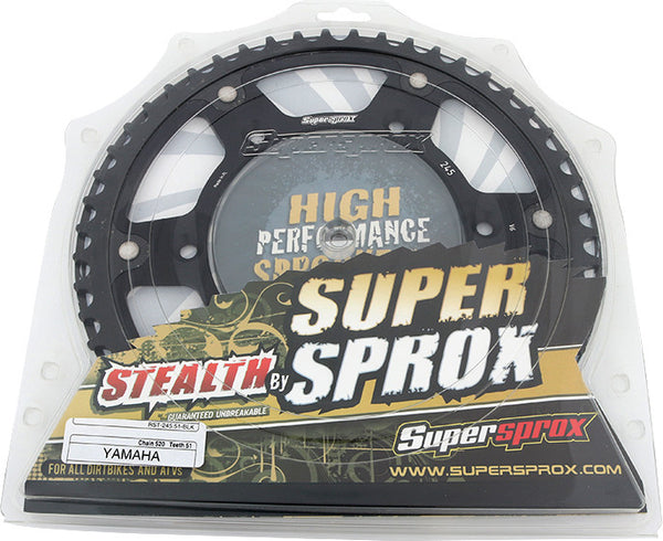 SUPERSPROX 链轮 REAR STEALTH SPROCKET ALU/STL 51T-520 黑 YAM