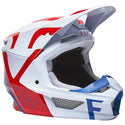 FOX 头盔 V1 Skew Helmet ECE [白/红/蓝]
