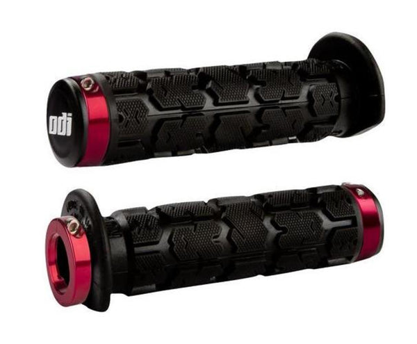 ODI 手把胶 J30RGB-R 130mm Rogue ATV Lock-On Grips - 红 Clamp (黑)