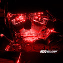 XK GLOW 照明 Multi-color Motorcycle LED Accent Light Kit w/Remote Key Fob