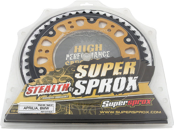SUPERSPROX 链轮 REAR STEALTH SPROCKET ALU/STL 47T-520 GLD APR/BMW