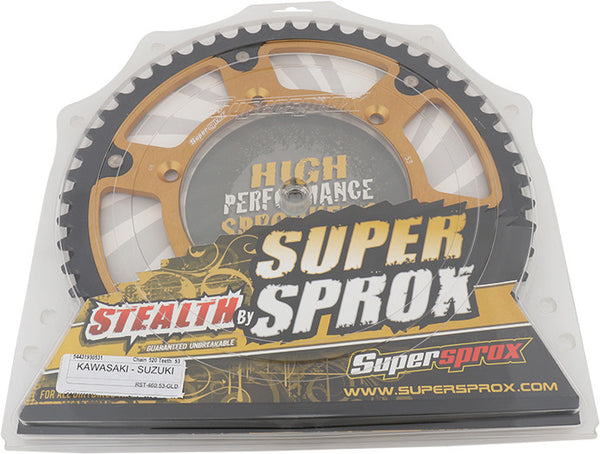 SUPERSPROX 链轮 REAR STEALTH SPROCKET ALU/STL 53T-520 GLD KAW/SUZ